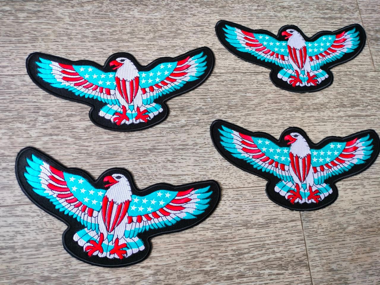 Distressed USA American Flag Embroidered Patch – Hook & Loop For Motorcycle Biker, Tactical Gear