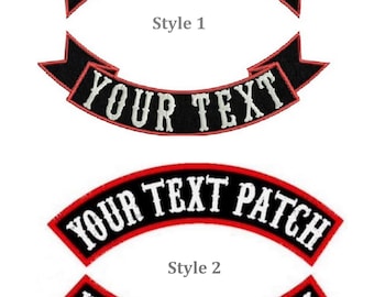 Custom rockers top or bottom, name tag, MC patch, rank tag custom