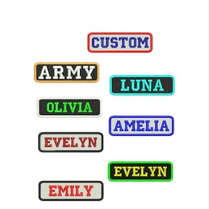 Embroidered Custom Patches For Jackets, Custom Name Patch, Personalized Name Patch, Iron on Name Patch, Iron on , Sew On Patch