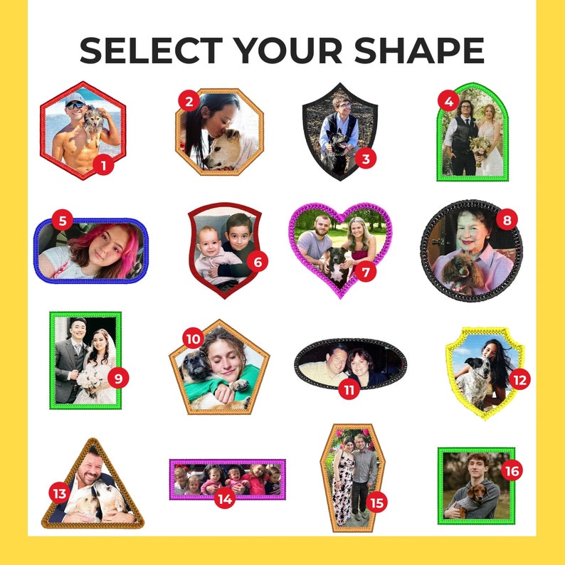 Design Your Own Photo Patch Custom Embroidery Patch All Shape Available. Put any picture or text on a patch. Iron/Sew on/Hook & loop backing image 3