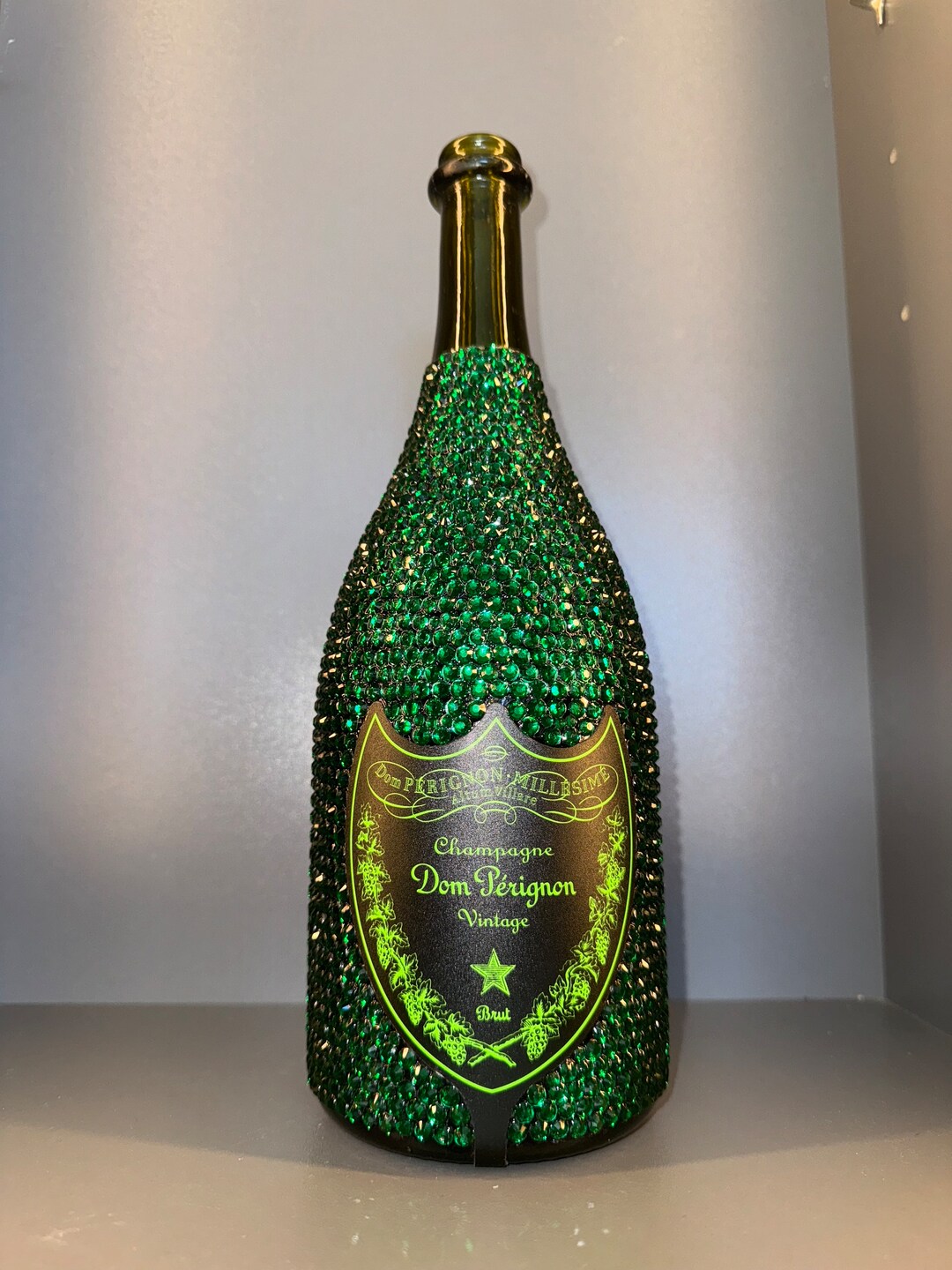 Dom Pérignon Bottle 75 Cl EMPTY Green Champagne Etsy