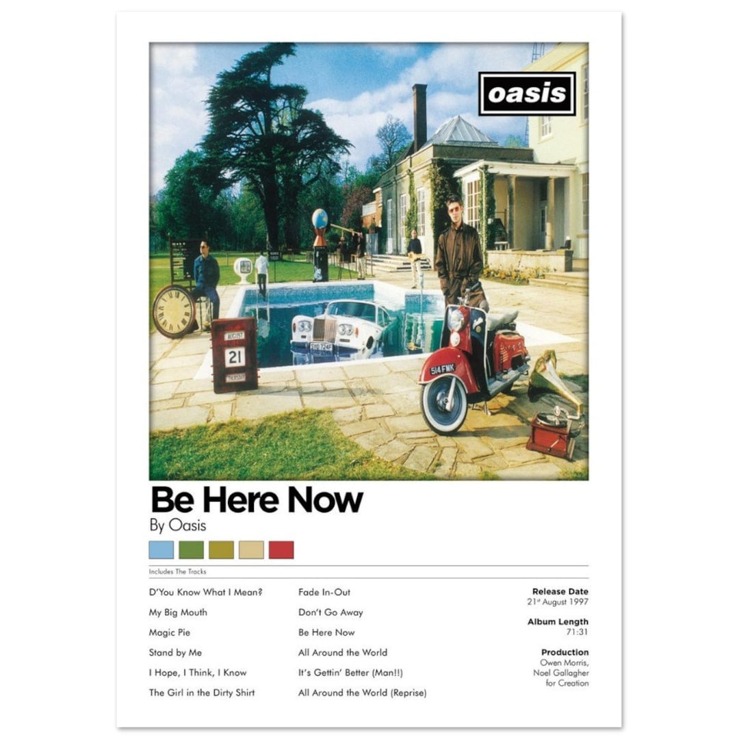 Oasis Be Here Now Album Art Poster Etsy