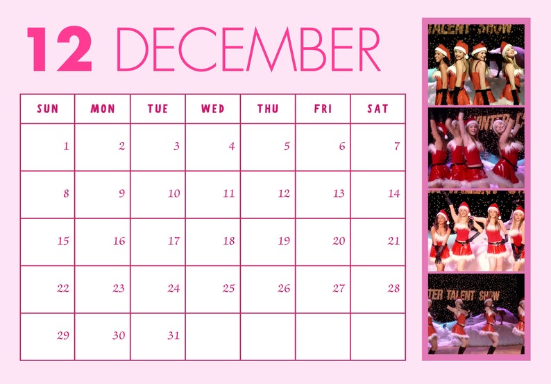 Printable Mean Girls Calendar 2024 Etsy Australia