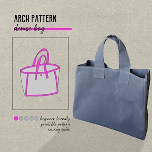 Denise Bag Pattern, Sewing Pattern, Tote Bag Pattern