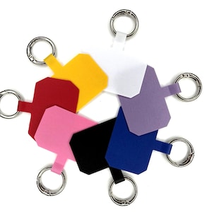 電話ストラップコネクタパッチ：電話ストラップタブとテザー