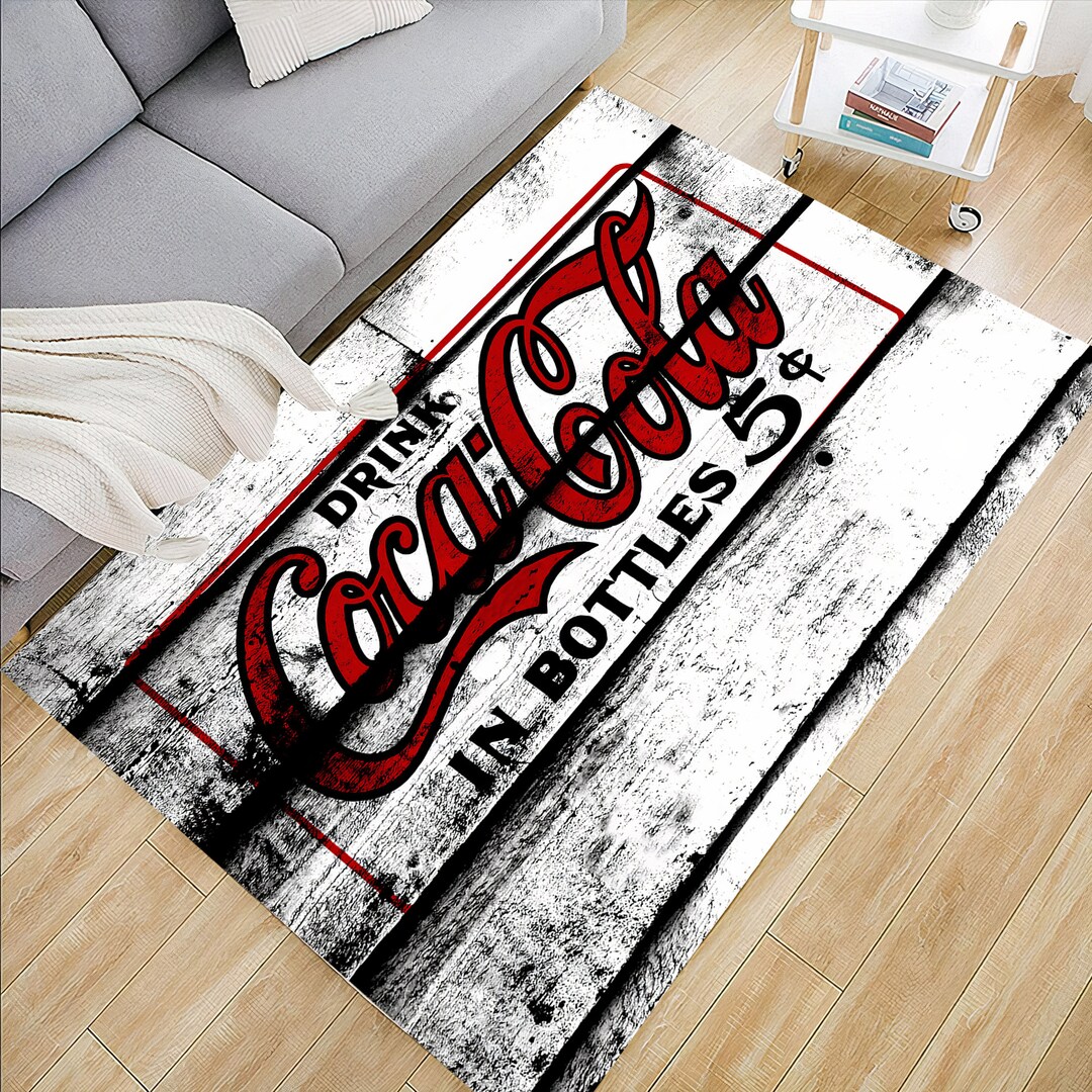 Coca Cola Rug,coca Cola Area Rug,retro Cocacola Rug,colorful Rug,boys ...
