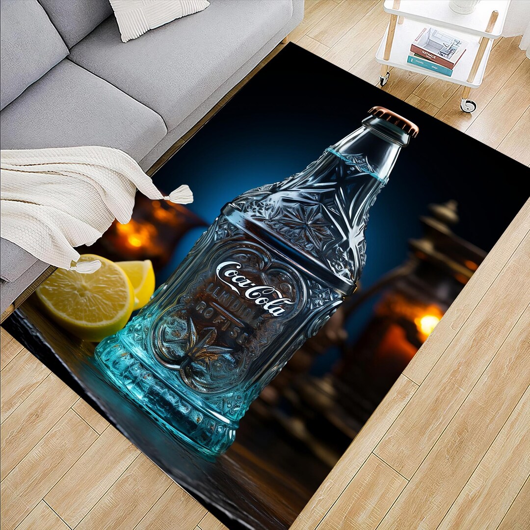 Coca-cola Rug,cola Bottle Rug,vintage Bottle Rug,classic Soda Rug,coke ...