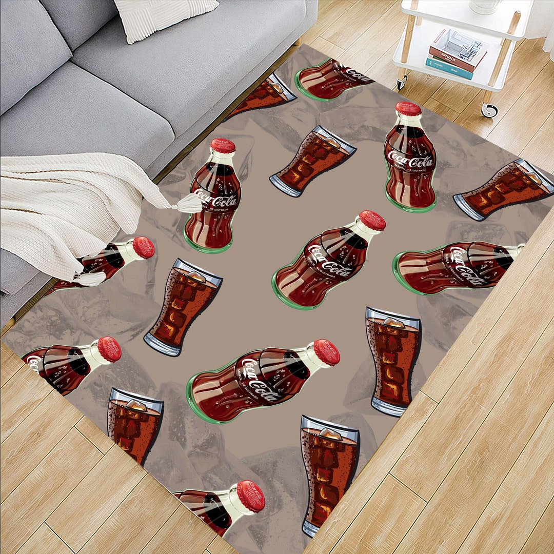 Coca Cola Rug,red Rug,aesthetic Rugpopular Rug,kitchen Rug,drink Rug ...