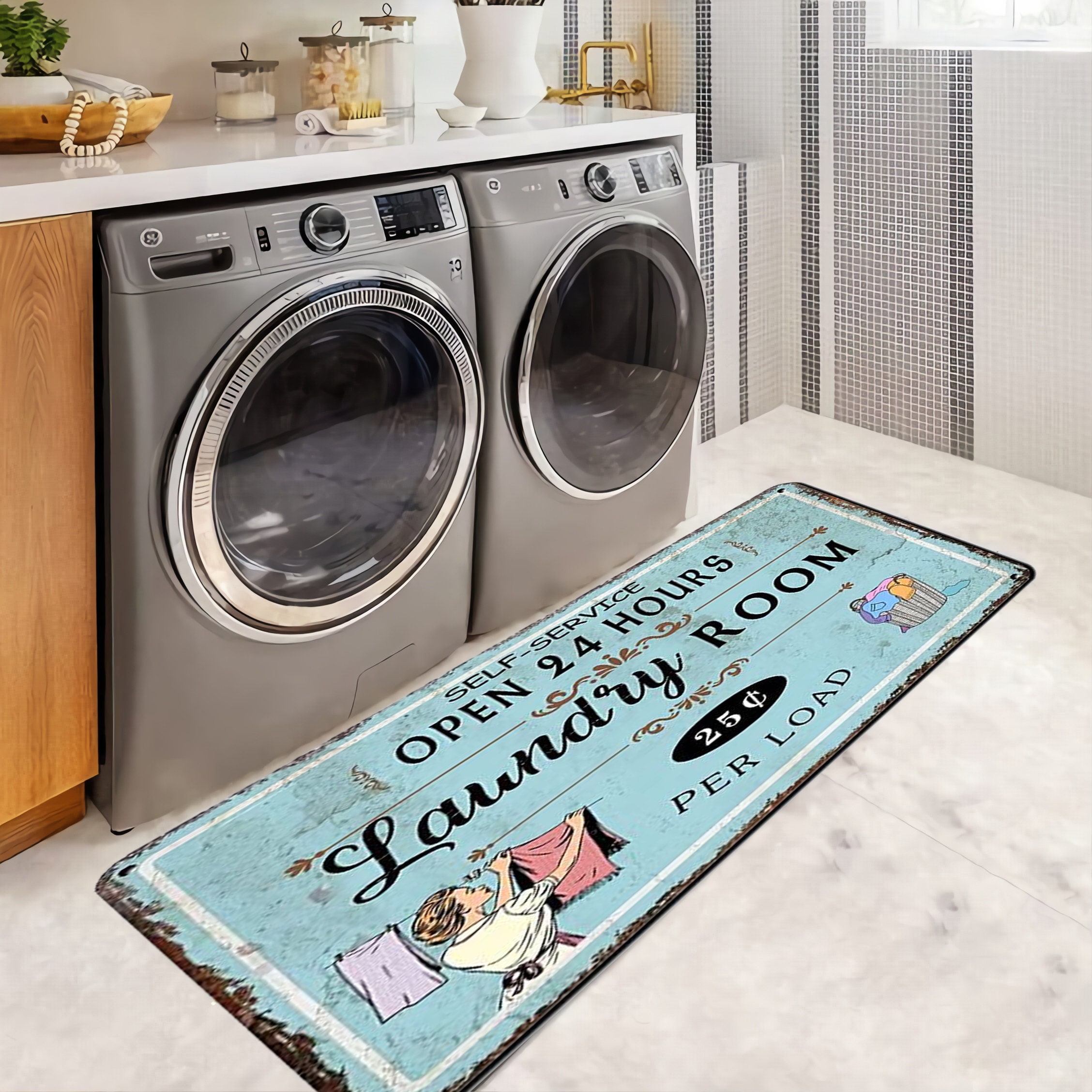 Laundry room rugs discount