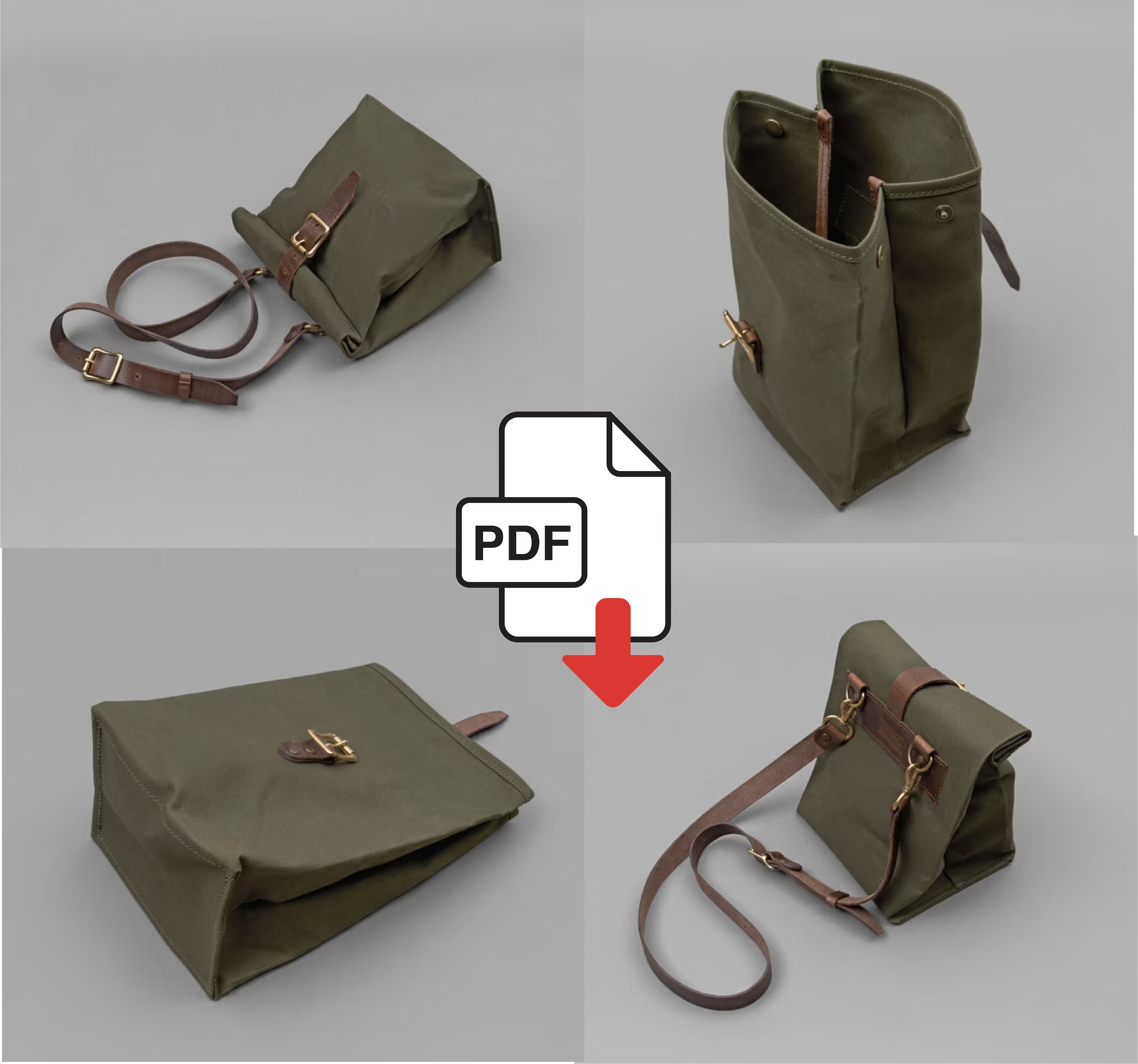 Printable Patterns for Lunch Bag Templates With Tutorial for Canvas and ...