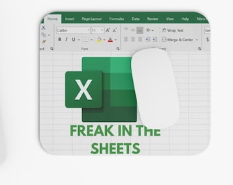 Freak in the Sheets Mouse Pad – Funny Office Desk Accessory, Non‑Slip Mouse Mat, Excel Parody Gift for Coworkers, Gamers & Students