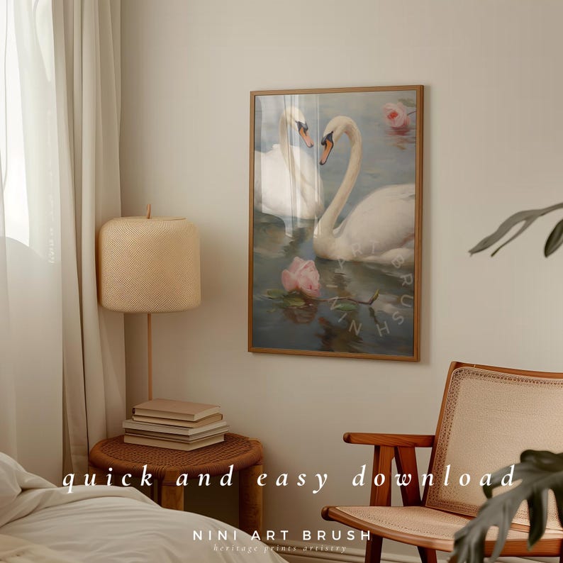 Coquette Room Decor
Printable Wall Art
Digital Download
Swan Digital Print
Princess Decor
Swan Digital Print
Swan Lake Painting
Downloadable Art
Floral Swan Art
Balletcore Downloadable Print
Cottagecore Decor
Vintage Coquette Painting
Nini Art Brush