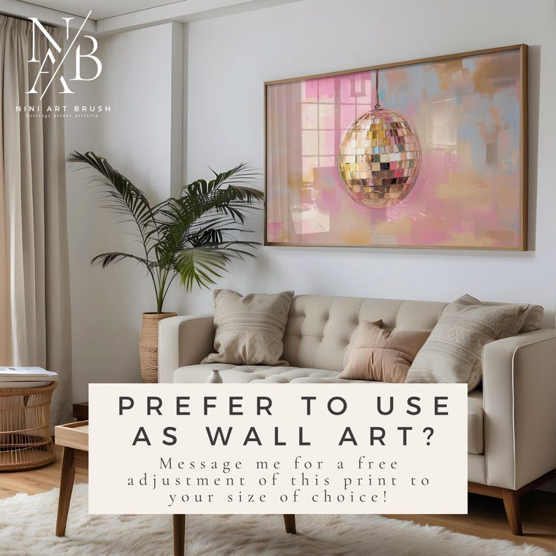 Gold Disco Ball Painting Samsung Frame TV Art Disco Ball Print Frame TV Art Girly Frame TV Art Disco Ball Decor Mirrorball Art Oil Painting mirrorball painting niniartbrush
nini art brush
