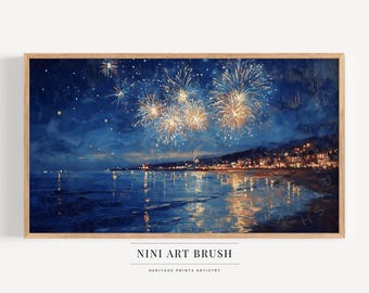 New Year Frame TV Art Happy New Year 2026 Samsung Frame TV Art New Years Eve Frame TV Art New Years Decor Holiday Decor Fireworks Painting