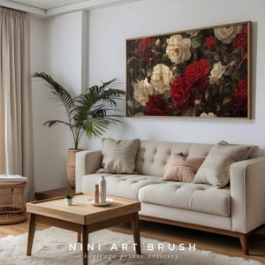 Rose Frame TV Art Vintage Valentines Frame TV Art Spring Samsung Frame ...