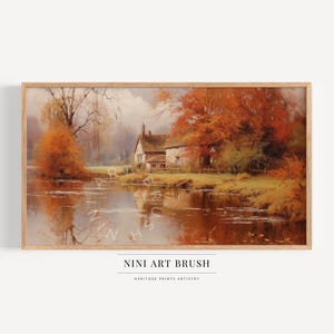 Fall Frame TV Art Vintage Samsung Frame TV Art Autumn Frame TV Art Cottage Fall Decor Landscape Oil Painting Fall Print Landscape Painting