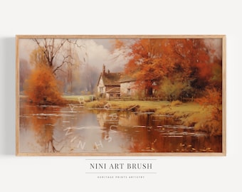 Fall Frame TV Art Vintage Samsung Frame TV Art Autumn Frame TV Art Cottage Fall Decor Landscape Oil Painting Fall Print Landscape Painting