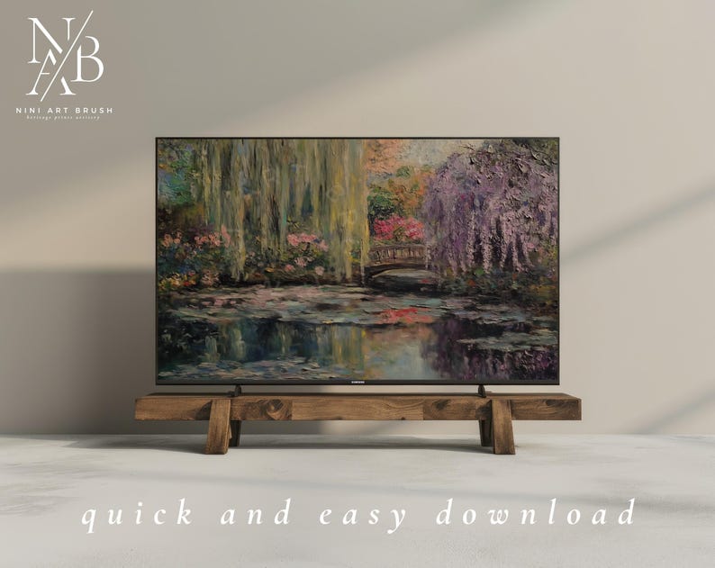 Monet Frame TV Art Vintage Spring Frame TV Art Floral Samsung Frame TV Art Monet Print Vintage Oil Painting Lily Pad Print Cottagecore Decor spring decor
spring tv art
floral frame tv art
niniartbrush
nini art brush