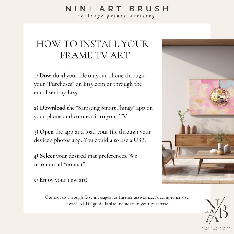how to install samsung frame tv art