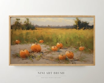 Fall Frame TV Art Fall Decor Pumpkin Samsung Frame TV Art Vintage Wall Art Autumn Frame TV Art Pumpkin Patch Print Halloween Wall Decor