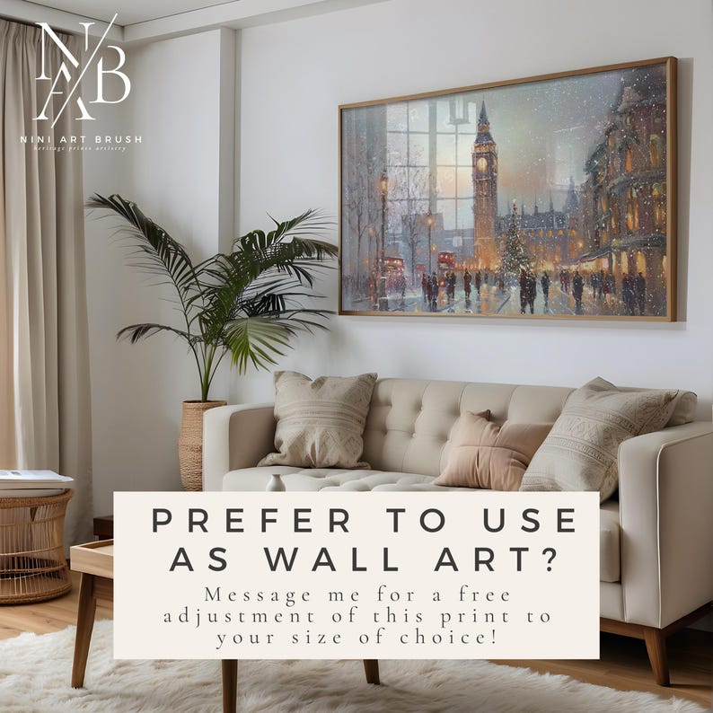 Big Ben Print Samsung Frame TV Art Christmas Frame TV Art Winter Frame TV Art London Christmas Decor Christmas Tree Vintage Oil Painting
niniartbrush
nini art brush
london frame tv art