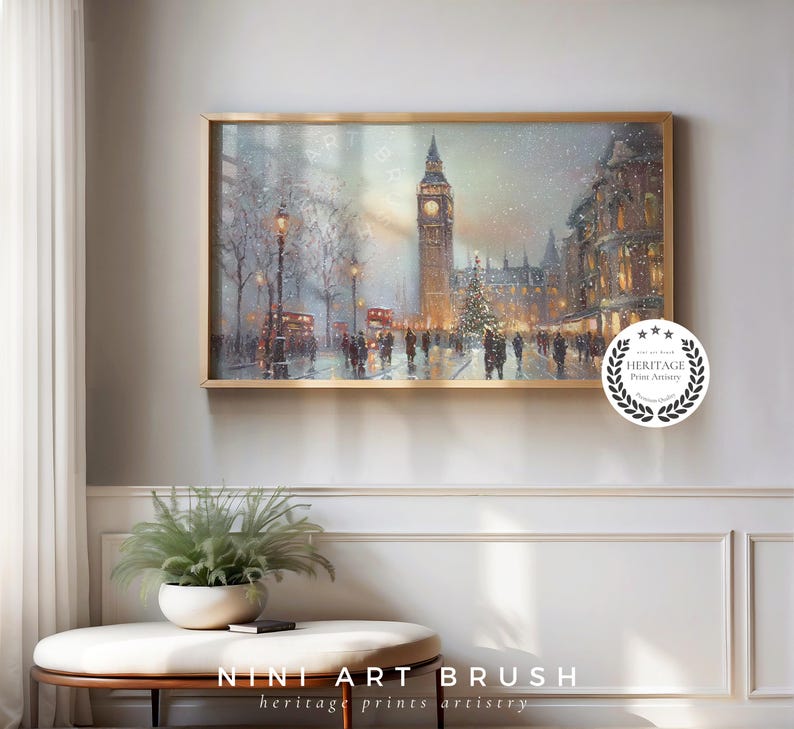 Big Ben Print Samsung Frame TV Art Christmas Frame TV Art Winter Frame TV Art London Christmas Decor Christmas Tree Vintage Oil Painting
niniartbrush
nini art brush
london frame tv art