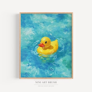 Retro Rubber Duck Print Rubber Ducky Art Printable Wall Art Yellow Rubber Duck Wall Art Oil Painting Nursery Decor Bathroom Art Print
niniartbrush
nini art brush