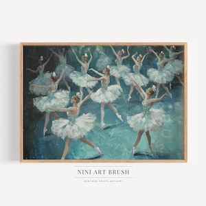 Ballet Wall Art Ballet Print Vintage Wall Art Dance Painting Ballerina Print Oil Painting Balletcore Printable Wall Art Princesscore Art