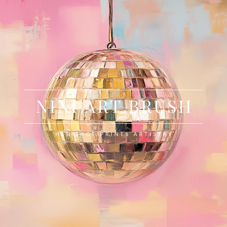 Gold Disco Ball Painting Samsung Frame TV Art Disco Ball Print Frame TV Art Girly Frame TV Art Disco Ball Decor Mirrorball Art Oil Painting mirrorball painting niniartbrush
nini art brush