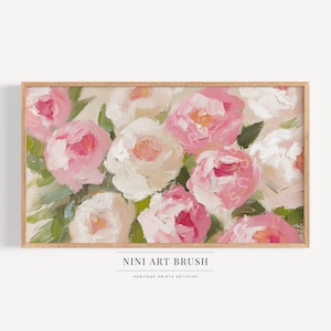 Arte de TV con marco de rosas, arte de TV vintage de San Valentín, arte de TV con marco de primavera Samsung, arte de TV con pintura al óleo floral, decoración de San Valentín, decoración de primavera