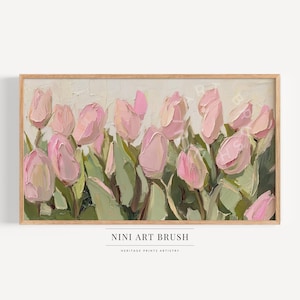 Pink Tulips Samsung Frame TV Art Spring Frame TV Art Floral 3D Acrylic Frame TV Art Spring Decor Textured Floral Art Impasto Painting easter frame tv art easter decor oil painting niniartbrush
nini art brush
tulip frame tv art
tulip tv art