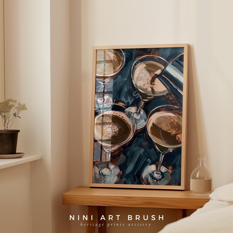 Espresso Martini Print Retro Cocktail Print Bar Cart Art Bar Cart Decor Vintage Wall Art Printable Wall Art Signature Drink Oil Painting niniartbrush
nini art brush