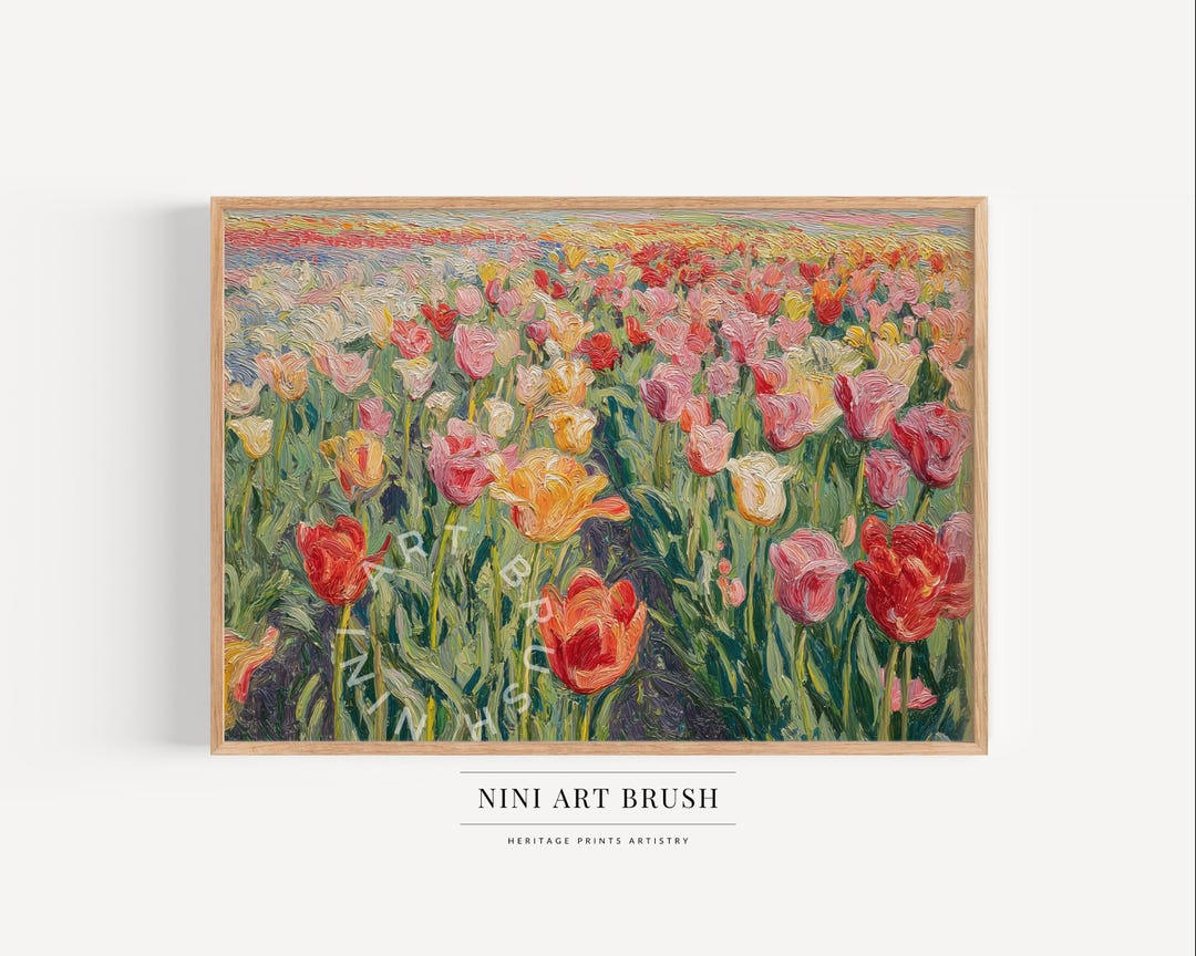 Tulip Flowers PRINTABLE Wall Art Tulip Print Floral Wall Art Spring ...