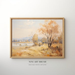 Fall Wall Art Vintage Landscape Autumn Wall Art Fall Decor Farmhouse Decor Fall Artwork Printable Wall Art Downloadable Art Neutral Wall Art