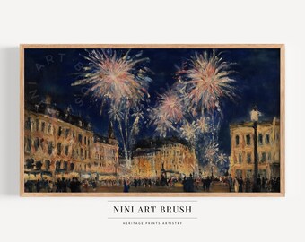 New Year Frame TV Art Happy New Year 2026 Samsung Frame TV Art New Years Eve Frame TV Art New Years Decor Holiday Decor Fireworks Painting