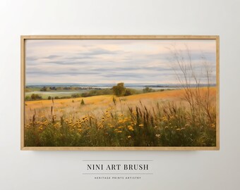 Wildflower Frame TV Art Autumn Samsung Frame TV Art Fall Frame TV Art Fall Wall Art Fall Decor Vintage Wall Art Floral Wall Art Oil Painting