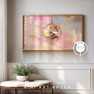 Gold Disco Ball Painting Samsung Frame TV Art Disco Ball Print Frame TV Art Girly Frame TV Art Disco Ball Decor Mirrorball Art Oil Painting mirrorball painting niniartbrush
nini art brush