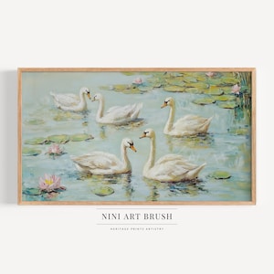 Swan Painting Samsung Frame TV Art Spring Frame TV Art Floral Frame TV Art Cottagecore Decor Spring Decor Coquette Room Decor Oil Painting
princesscore
swan frame tv art
balletcore
niniartbrush
nini art brush