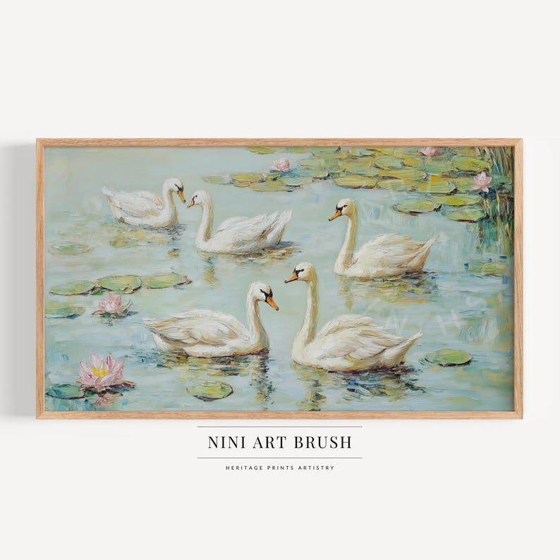 Swan Painting Samsung Frame TV Art Spring Frame TV Art Floral Frame TV Art Cottagecore Decor Spring Decor Coquette Room Decor Oil Painting
princesscore
swan frame tv art
balletcore
niniartbrush
nini art brush