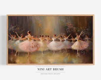 Vintage Ballett Samsung Rahmen Kunst TV Ballerina Rahmen TV Art Coquette Raumdekor Ballett Rahmen TV Art Old Geld ästhetik Balletcore Druck