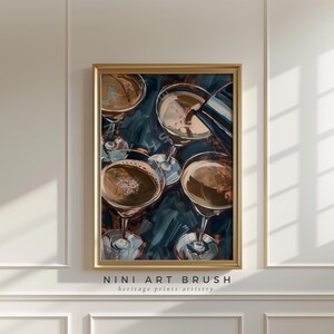 Espresso Martini Print Retro Cocktail Print Bar Cart Art Bar Cart Decor Vintage Wall Art Printable Wall Art Signature Drink Oil Painting niniartbrush
nini art brush