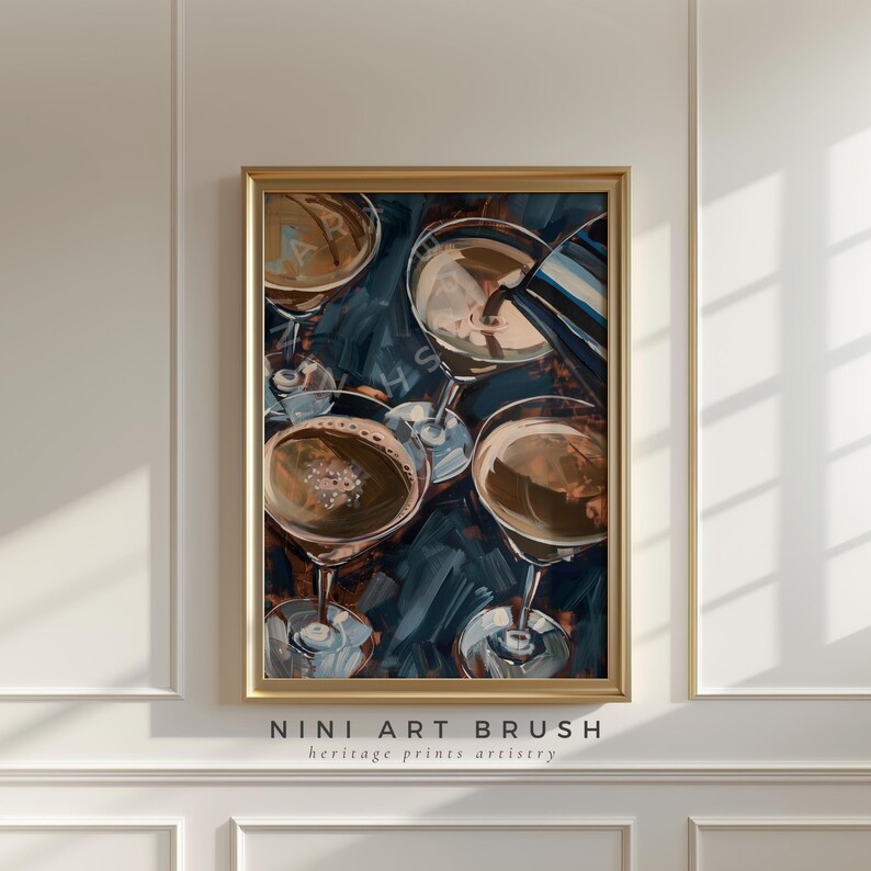 Espresso Martini Print Retro Cocktail Print Bar Cart Art Bar Cart Decor Vintage Wall Art Printable Wall Art Signature Drink Oil Painting niniartbrush
nini art brush