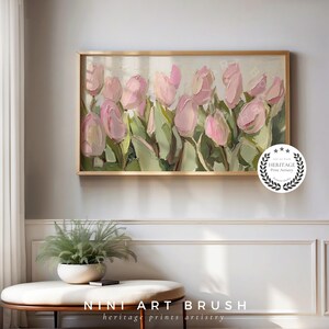 Pink Tulips Samsung Frame TV Art Spring Frame TV Art Floral 3D Acrylic Frame TV Art Spring Decor Textured Floral Art Impasto Painting easter frame tv art easter decor oil painting niniartbrush
nini art brush
tulip frame tv art
tulip tv art