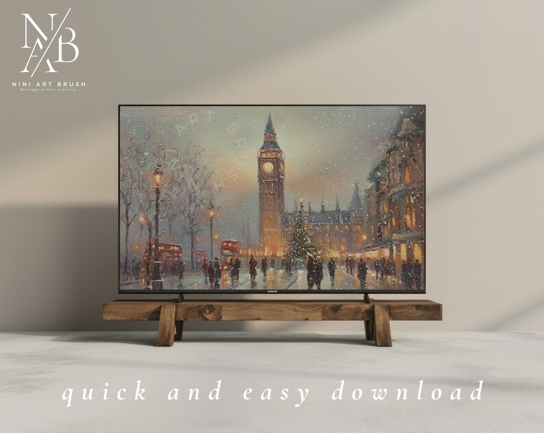 Big Ben Print Samsung Frame TV Art Christmas Frame TV Art Winter Frame TV Art London Christmas Decor Christmas Tree Vintage Oil Painting
niniartbrush
nini art brush
london frame tv art
