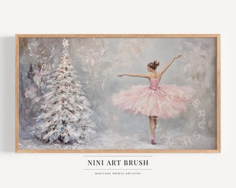 Cascanueces Samsung Marco TV Arte Navidad Marco TV Arte Invierno Marco TV Arte Decoración Navidad Decoración Invierno Balletcore Árbol Navidad Impresión