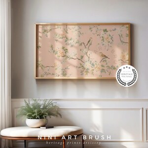 Pink Chinoiserie Wall Art Samsung Frame TV Art Chinoiserie Frame TV Art Spring Frame TV Art Princesscore Cottagecore Decor Farmhouse Decor niniartbrush
nini art brush