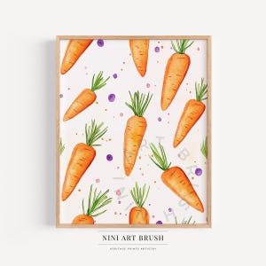Carrot Print Easter Print Easter Wall Art Spring Decor Easter Decor Carrot Printable Wall Art Nursery Decor Farmhouse Decor Spring Wall Art