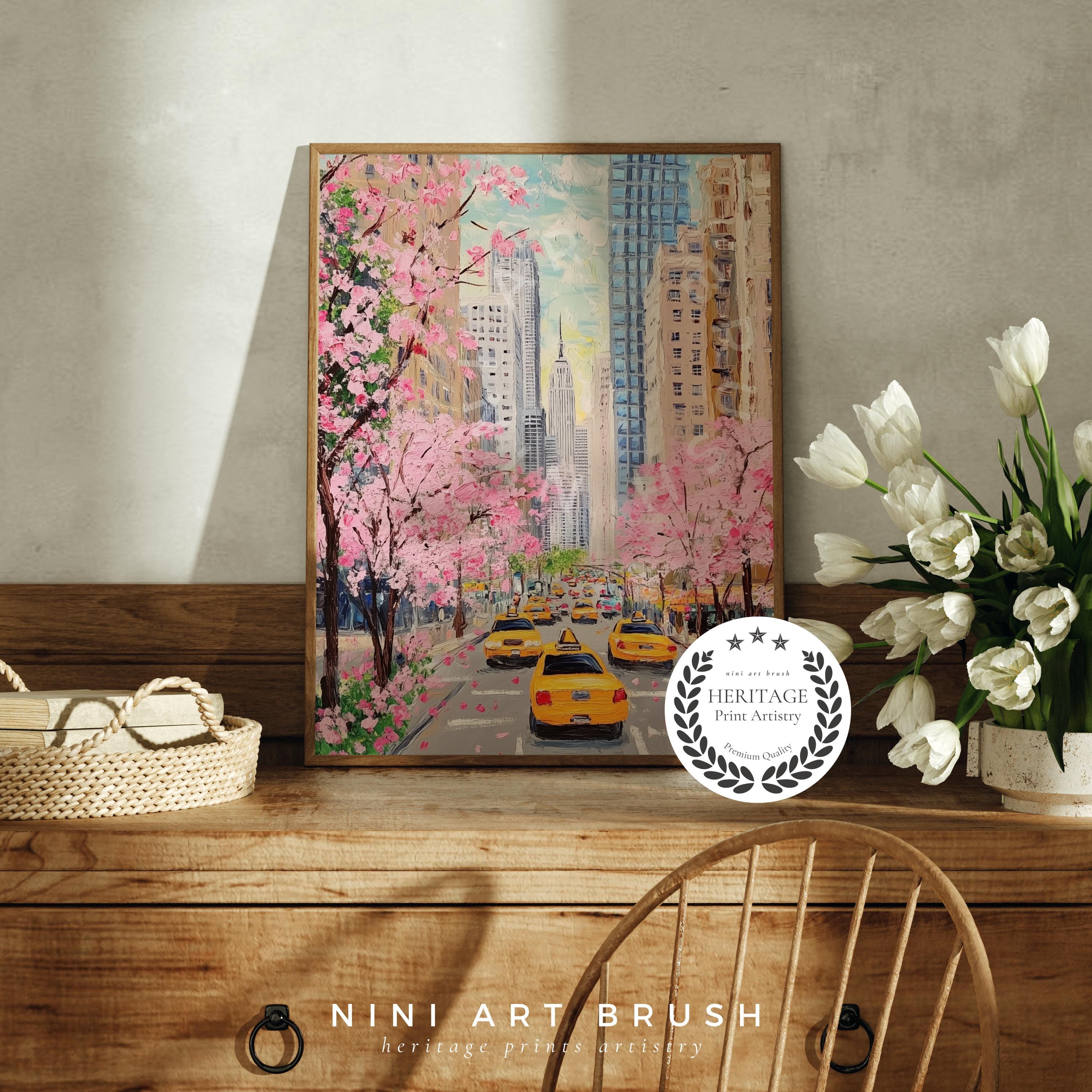 New York City Print Spring Wall Art DC Cherry Blossom Wall Art ...