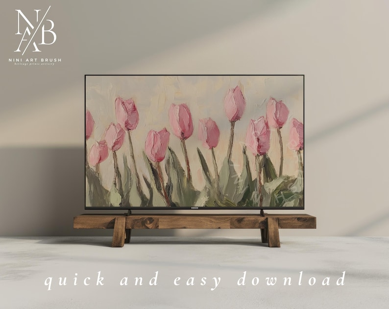 Pink Tulips Samsung Frame TV Art Spring Frame TV Art Floral Frame TV Art Easter Decor Spring Decor Vintage Farmhouse Decor Oil Painting easter frame tv art tulip frame tv art
niniartbrush
nini art brush