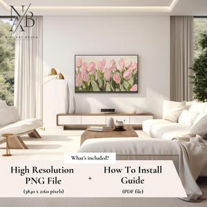Pink Tulips Samsung Frame TV Art Spring Frame TV Art Floral 3D Acrylic Frame TV Art Spring Decor Textured Floral Art Impasto Painting easter frame tv art easter decor oil painting niniartbrush
nini art brush
tulip frame tv art
tulip tv art